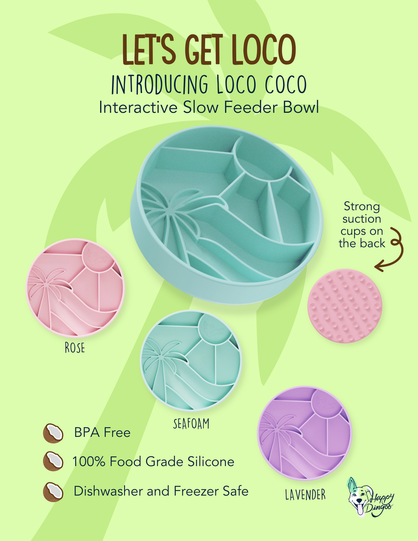 Loco Coco Interactive Slow Feeder Bowl